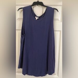 LuLaRoe “Cocoa” Purple/Blue Tank Top 3X